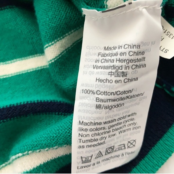 NWT J. Crew Green Peyton Mixed-Stripe Sweater - Picture 5 of 5